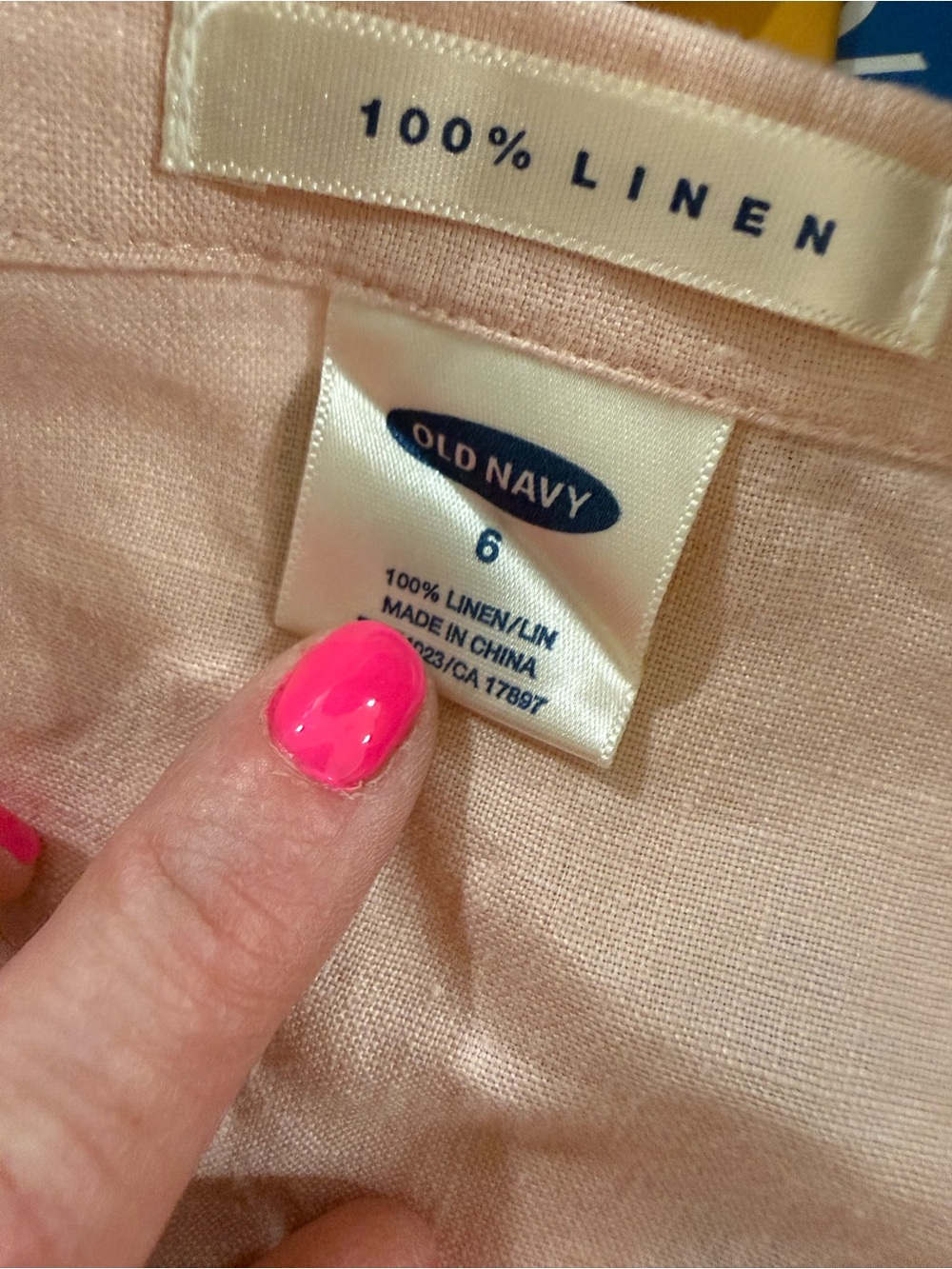 Old Navy Blush Pink Midi A-Line 100% Linen Skirt - Picture 3 of 3